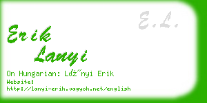 erik lanyi business card